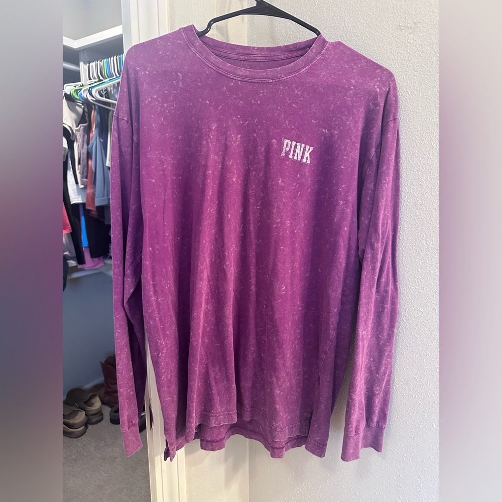 PINK Victoria's Secret Purple Long Sleeve Tee